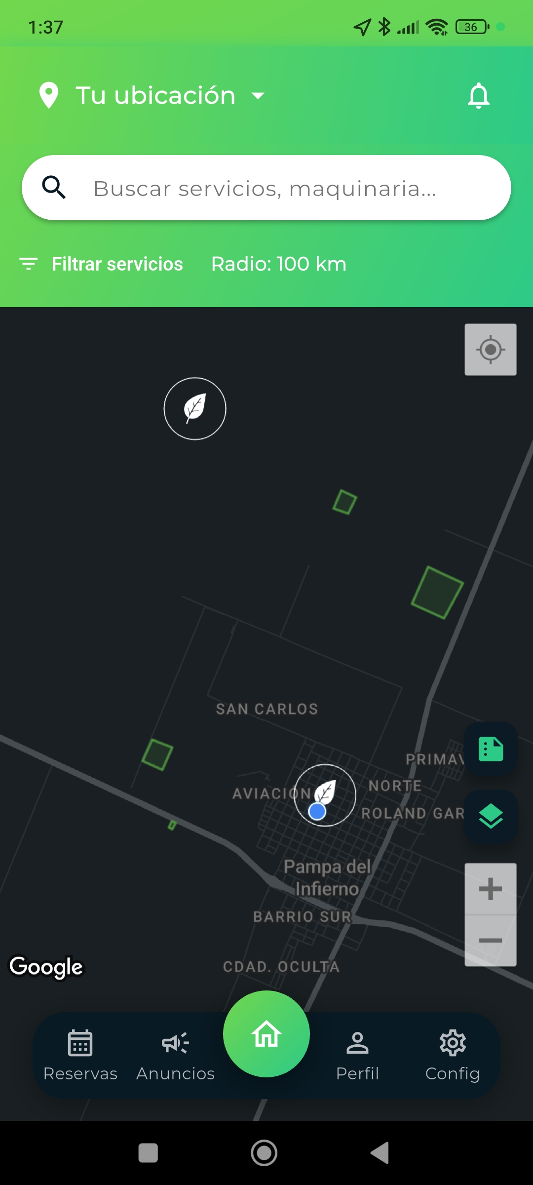 Captura de pantalla de la app iAgro